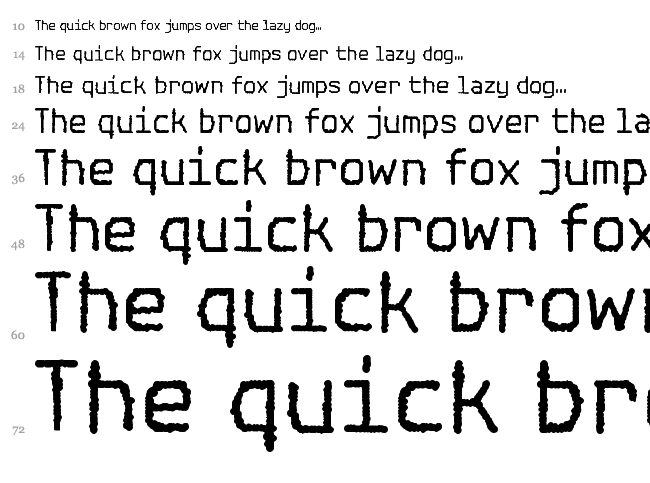 Spotlight Typewriter NC font waterfall